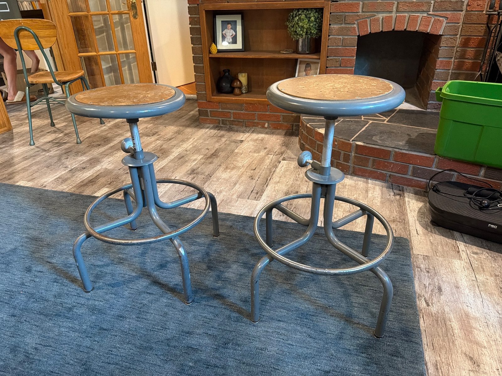 1960s workshop adjustable stools